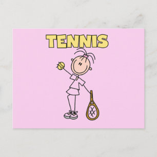 TENNIS Girl Tshirts en Gifts Briefkaart