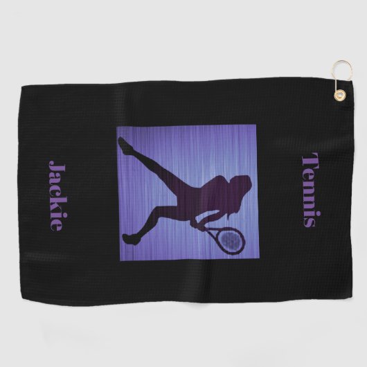Tennis Golf Serviette avec son nom (Horizontal)