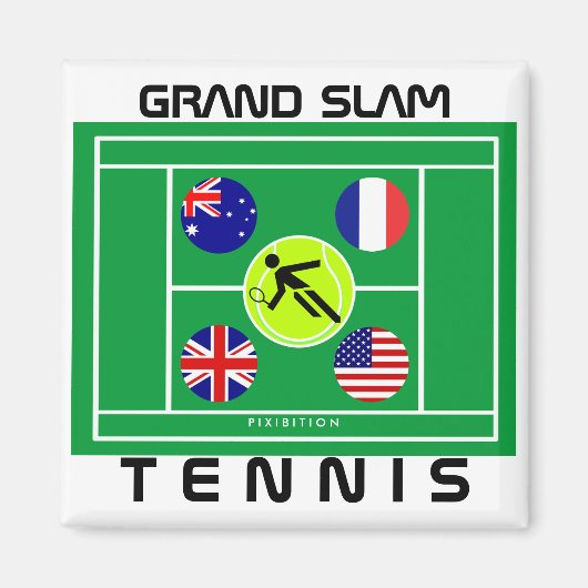 Tennis Grand Chelem Magnet (Devant)