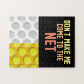 Tennis grappig gezegde quote legpuzzel (Horizontaal)