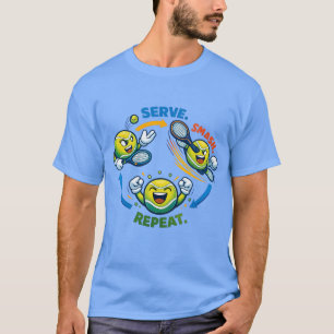 Tennis grappige citaten dienen smash herhalen t-shirt