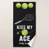 Tennis Grappige Kus Mijn Ace voor Speler Badhanddoek (Badhanddoek)