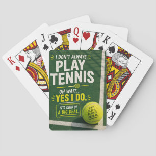 Tennis grappige uitspraak voor speler pokerkaarten