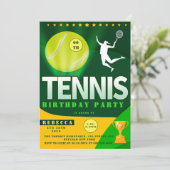Tennis Green et Jaune Invitations de fête d'annive (Debout devant)