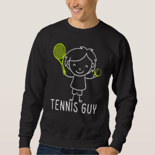 Tennis Guy Stickman Sports Racket Game Player Desi Trui