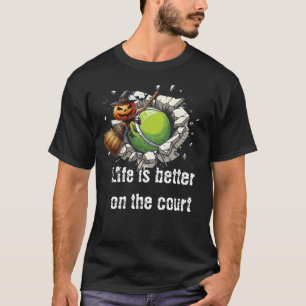 Tennis Halloween is beter op het veld T-shirt