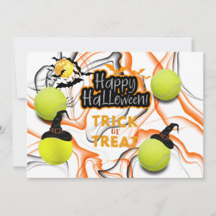 Tennis Halloween Party Paper Borden Kaart