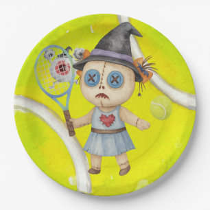 Tennis Halloween thema voor tennisser Papieren Bordje