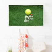 Tennis Happy Birthday met liefdeshart Spandoek (Insitu)