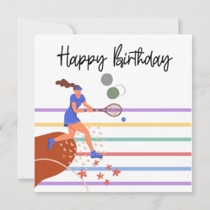 Tennis Happy Birthday voor tennisspelers
