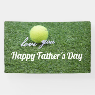 Tennis Happy Vaderdag tennisbal met liefde Spandoek