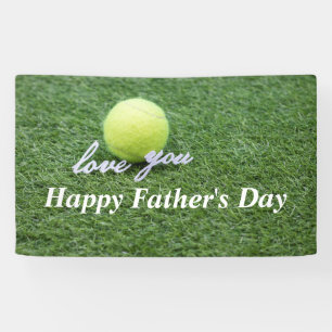 Tennis Happy Vaderdag tennisbal met liefde Spandoek