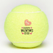 Tennis Happy Valentine's Day for Player Lover the Tennisballen (Voorkant)