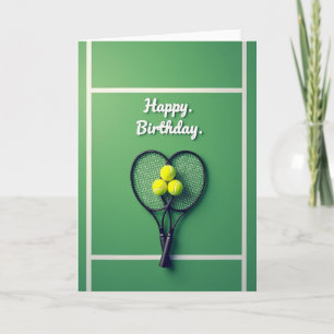 Tennis Hart Verjaardagskaart Kaart