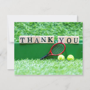 Tennis Hartelijk dank voor uw kaartje met bal en r