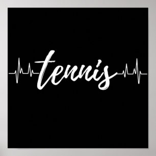 Tennis hartslag. poster