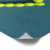 Tennis Heart, gepersonaliseerd Poster (Hoek)