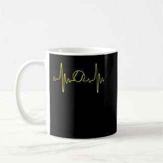 Tennis Heartbeat- I Love Tennis Lover Gift Koffiemok