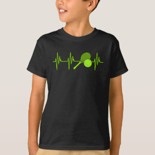 Tennis Heartbeat Sports Lover Player Graphic T-shirt