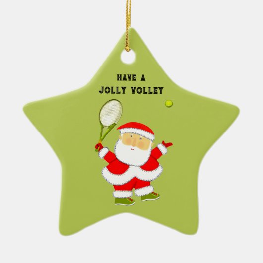 Tennis Holiday Gift Keramisch Ornament (Voorkant)