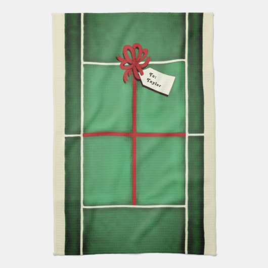 Tennis Holiday Gift Theedoek (Verticaal)