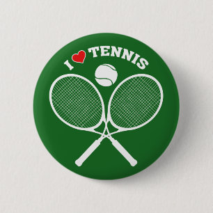 Tennis, houd ik van Tennis Ronde Button 5,7 Cm