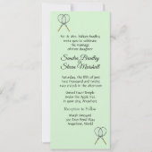 Tennis Huwelijks Thema Uitnodigingen (Voorkant)