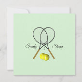 Tennis Huwelijks Thema Uitnodigingen (Achterkant)