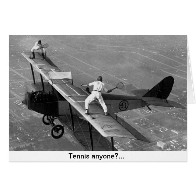 "Tennis Iemand?" kaarten (Voorkant Horizontaal)