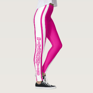 Tennis in de Hete Roze en Witte Brieven van de Leggings