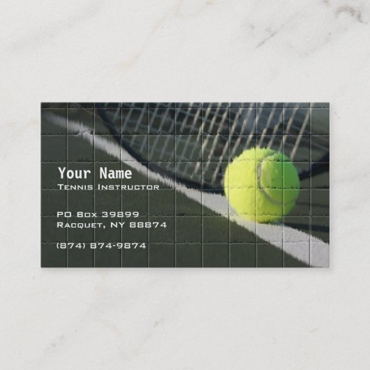 Tennis-instructie Visitekaartje (Voorkant)