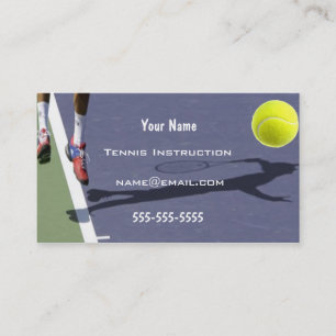 Tennis Instructor Visitekaartje