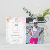 Tennis Invitation Anniversaire Avec Photo (Debout devant)