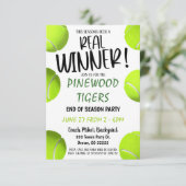 Tennis Invitation Kaart (Staand voorkant)