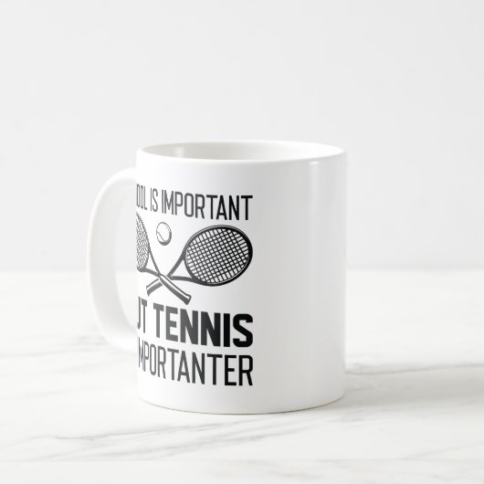 Tennis is belangrijk koffiemok (Voorkant links)