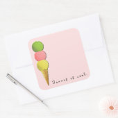 Tennis is cool vierkante sticker (Envelop)