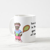 Tennis is het spel ... koffiemok (Voorkant links)