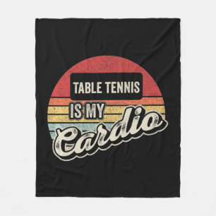 Tennis is mijn cardio Retro PingPong Fleece Deken