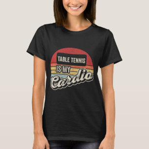 Tennis is mijn cardio Retro PingPong T-shirt