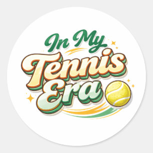Tennis Is Mijn Favoriete Seizoen – Pret op Tennisd Ronde Sticker