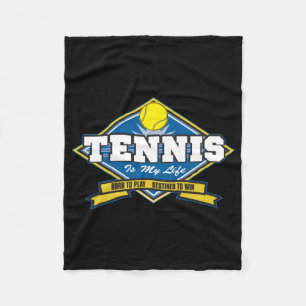 Tennis is mijn leven fleece deken