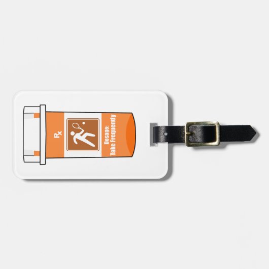 Tennis is mijn medicijn bagagelabel (Voorkant horizontaal)