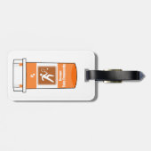 Tennis is mijn medicijn bagagelabel (Achterkant horizontaal)