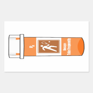 Tennis is mijn medicijn rechthoekige sticker