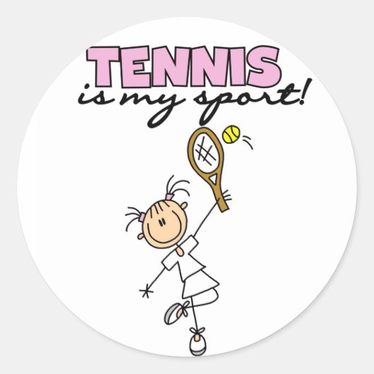 Tennis is Mijn Sport Stickers (Voorkant)