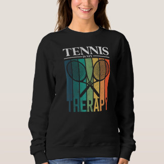 Tennis is mijn therapie tennisspeler racket trui