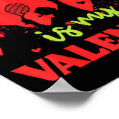 Tennis Is My Valentine Cool Srt Motivation Player  Poster (Hoek)