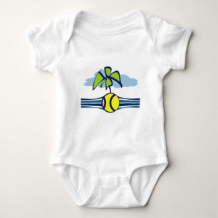 Tennis Island Tropical Summer Baby Bodysuit