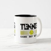 Tennis - Jeu Match Deux Tones Café Mug (Devant droit)
