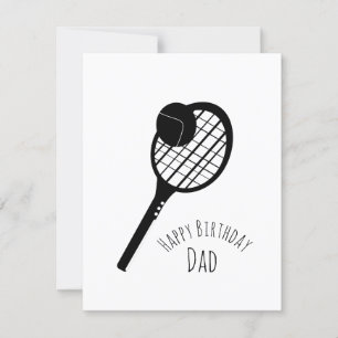 Tennis Joyeux Anniversaire Papa Père Grandpa Carte
